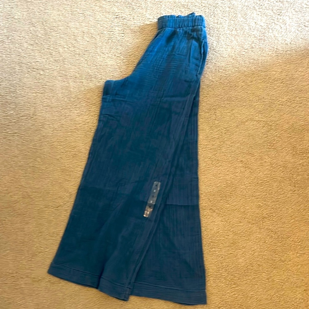 High Rise Denim Blue Gauze Pants by Gap